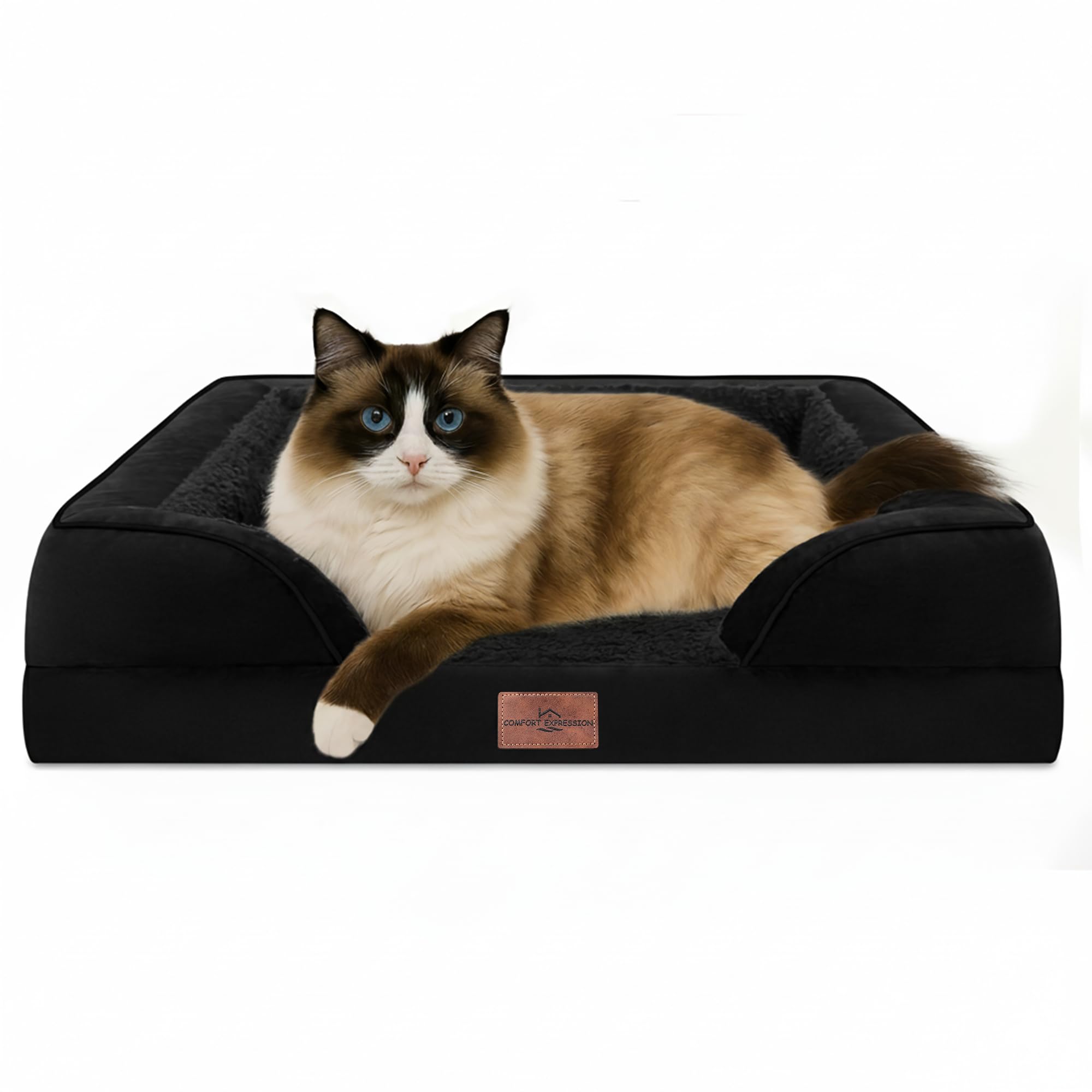 Comfort Expression Orthopedic Dog Bed for Small Dogs 20x14 Inch, Waterproof Supportive Egg Crate Foam Small Pet Bed with Removab