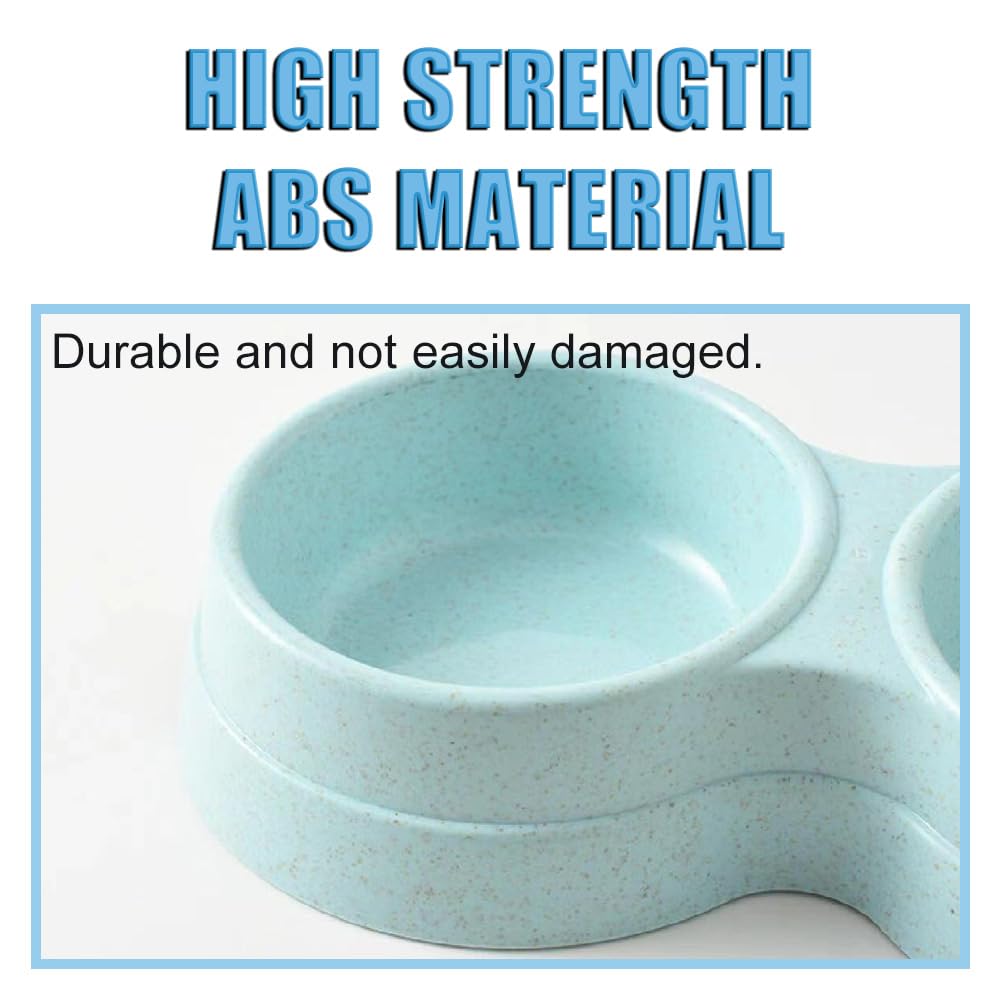 AKEISHE Double Cat Food Bowl -Stainless Steel Bowls with Easy-to-Clean Detachable Design, Non-Slip Base, Pet Feeder for Kittens