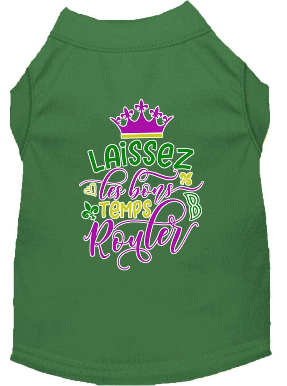 Mirage Pet Product Laissez Les Bons Temps Rouler Screen Print Mardi Gras Dog Shirt Blue XL
