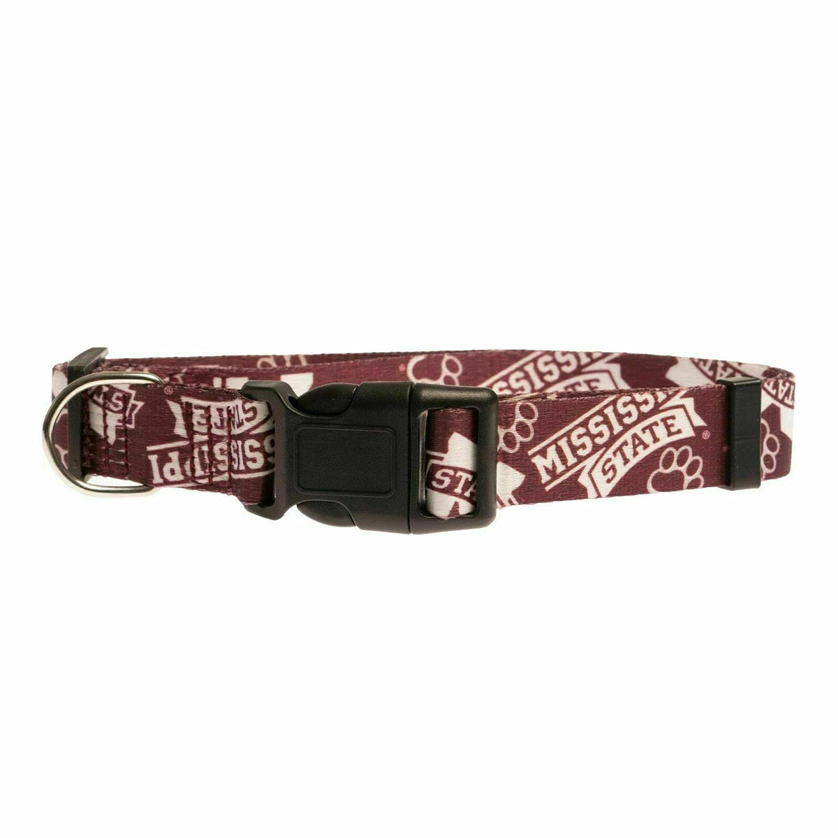 Littlearth Unisex-Adult Ncaa Mississippi State Bulldogs Pet Collar, Team Color, Small