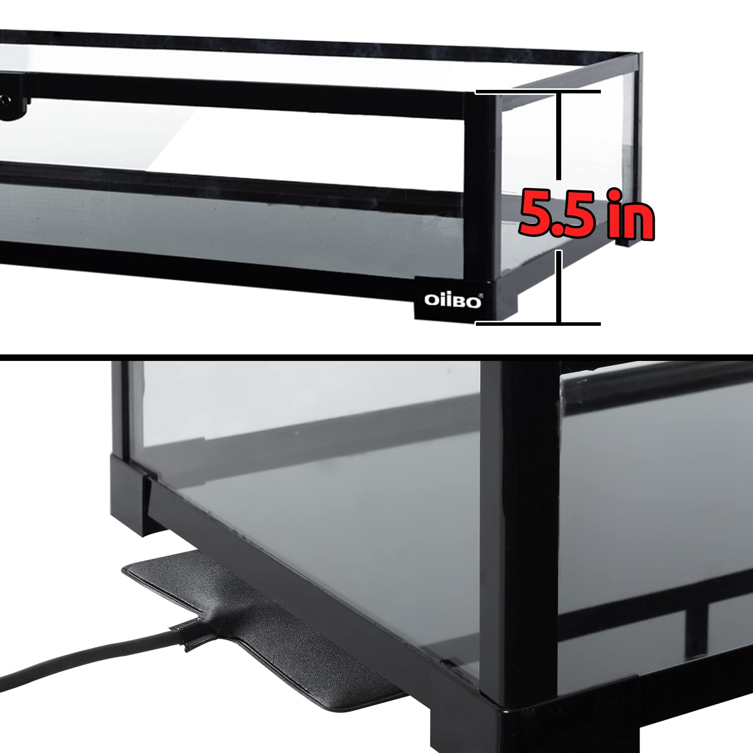 Oiibo 180 Gallon Large Glass Reptile Terrarium, 48'' X 24'' X 36'' Tall & Wide Reptile Tank With Front Opening And Double Slidin