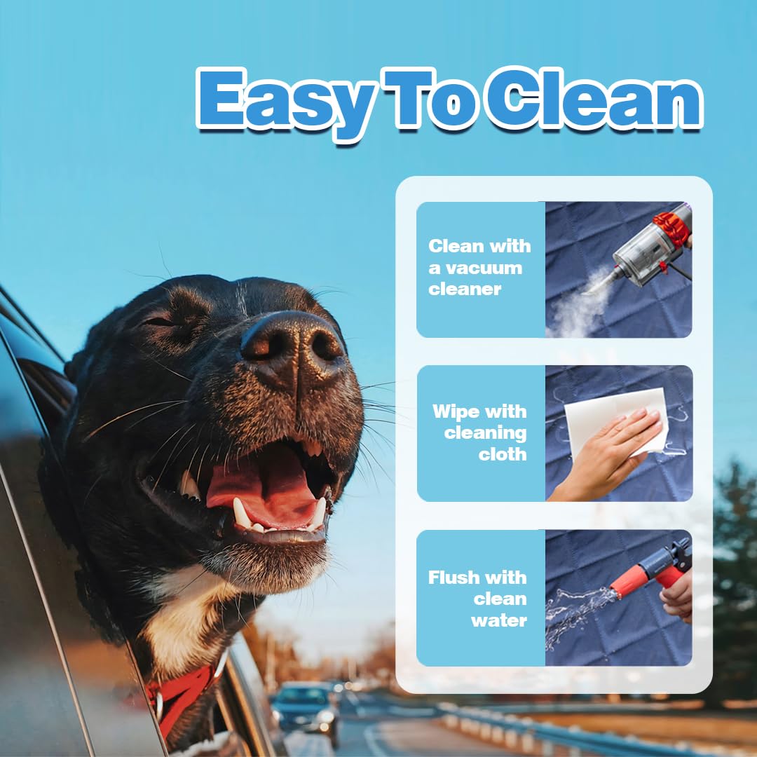 Bestset Back Seat Extender For Dogs With Escape-Proof Dog Car Barrier, Upgrated Firm Frame Dog Seat Cover For Back Seat Hard Bot