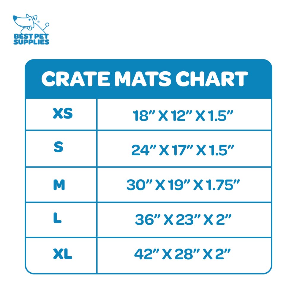 Best Pet Supplies Machine Washable Dog Crate Mat - Double-Sided Kennel Pad - Gray Linen, L (36 X 23)