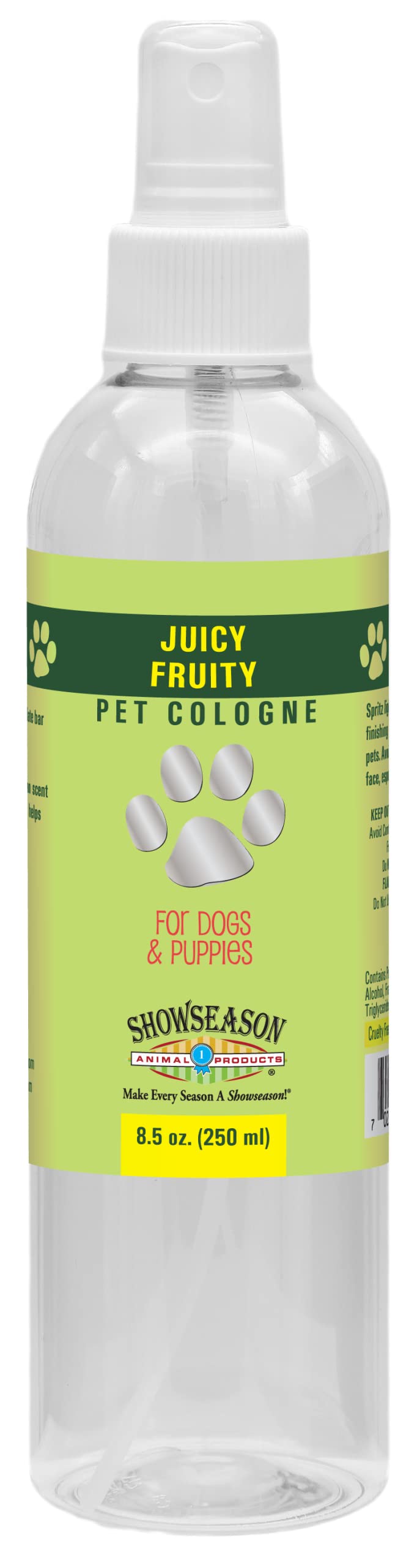 Showseason Juicy Fruity Pet Cologne 8.5 Oz. For Dogs | Cruelty & Paraben Free | Long-Lasting Odor Eliminator | Biodegradable & N