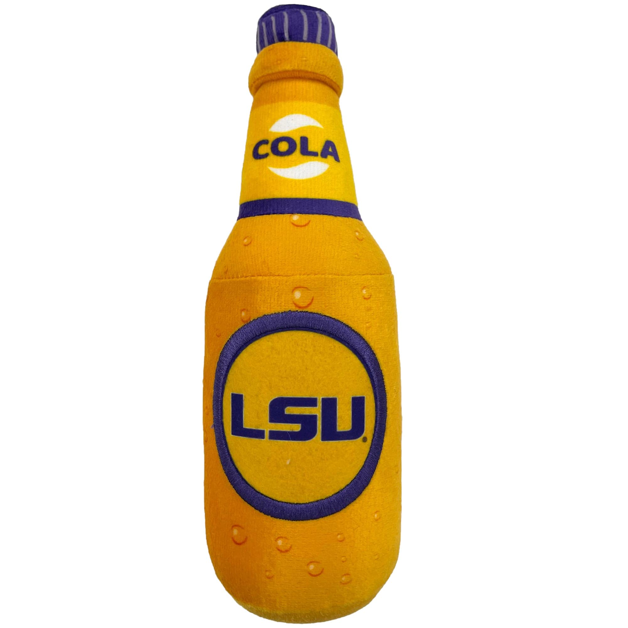 Pets First Ncaa Lsu Tigers Beer Bottle Plush Dog & Cat Squeak Toy- Cutest Stadium Soda Bottle Snack Plush Toy For Dogs & Cats Wi