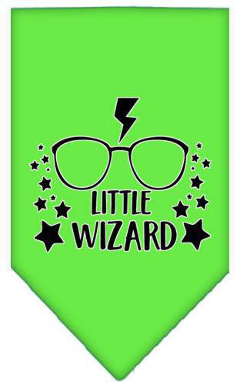 Mirage Pet Product Little Wizard Screen Print Bandana Black Small