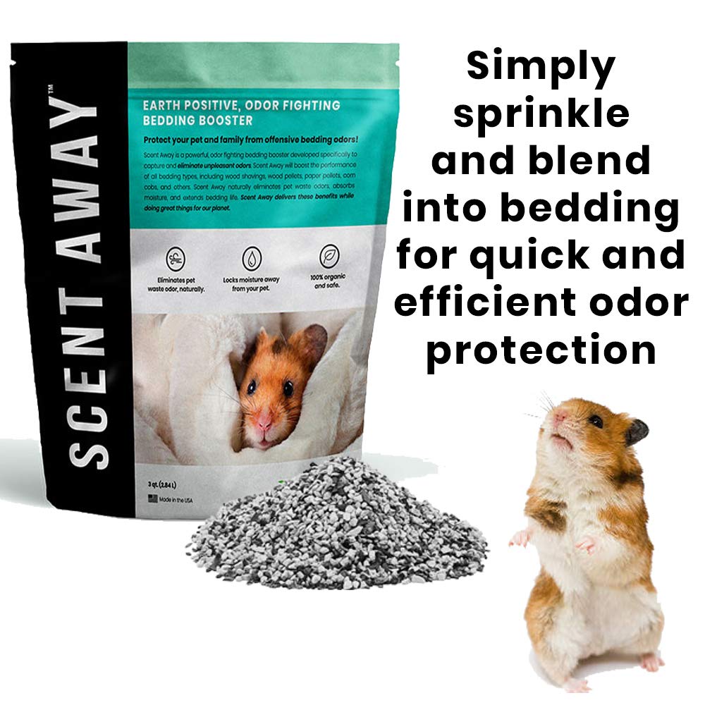 SCENT AWAY | Small Animal Bedding Deodorizer | 100% Natural & Fragrance Free, Non-Toxic Pet Odor Eliminator for Home | Active Ca