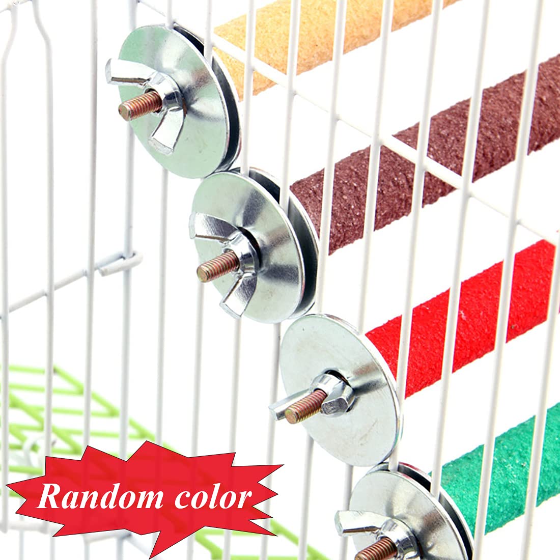 Hamiledyi Parrot Perch Stand Toy, Bird Cage Perch Toy,Natural Paw Grinding Stick For Small Parrots, Parakeets, Cockatiels, Lovebirds Chewing Stick(S)