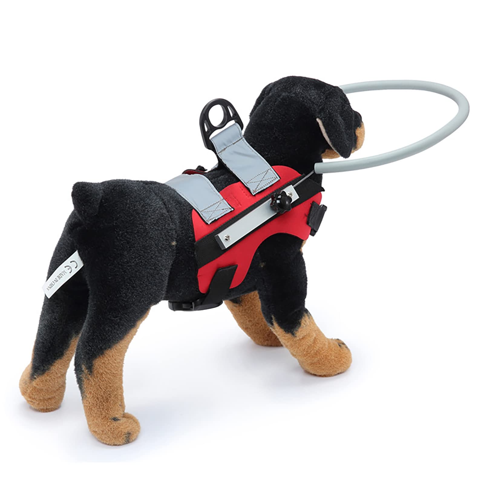 Gabefish Ring Harness For Blind Dog, Lightweight Blind Ring For Pets, Blind Dog Bumper, Bump Guard For Blind Dogs Upgrade Red Sm