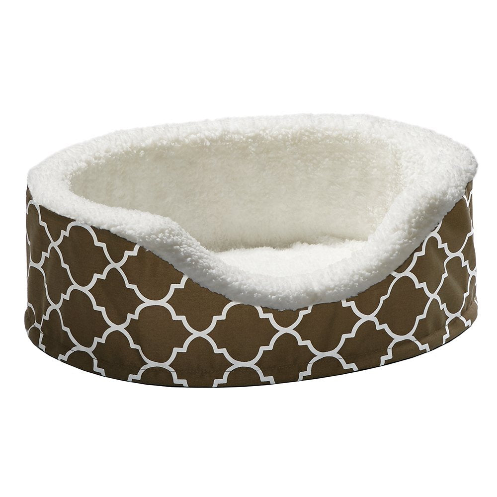 Midwest Homes For Pets Orthoperdic Egg-Crate Nesting Pet Bed W/ Teflon Fabric Protector, Small Brown