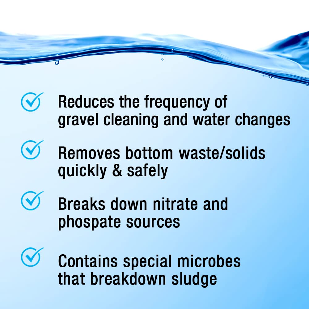 ARKA MICROBE-LIFT Gravel & Substrate Cleaner, 1 Gallon, Clarifies Water for Saltwater & Freshwater Aquariums, Model GSCG1