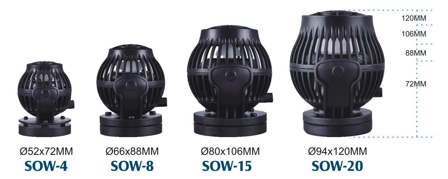 Jebao Sow Wave Maker Flow Pump With Controller For Marine Reef Aquarium (Sow-8)