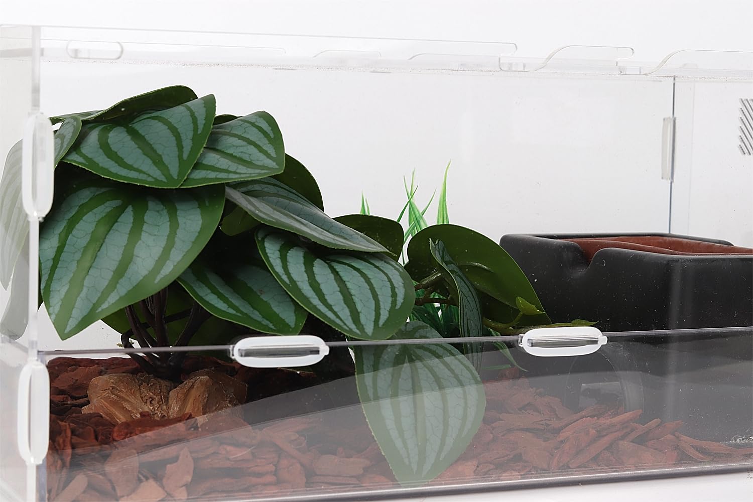 WOLEDOE Reptile Plants for Terrarium, Ball Python Tank Decor Accessories fit Bearded Dragon Crested Leopard Gecko Lizard Chamele