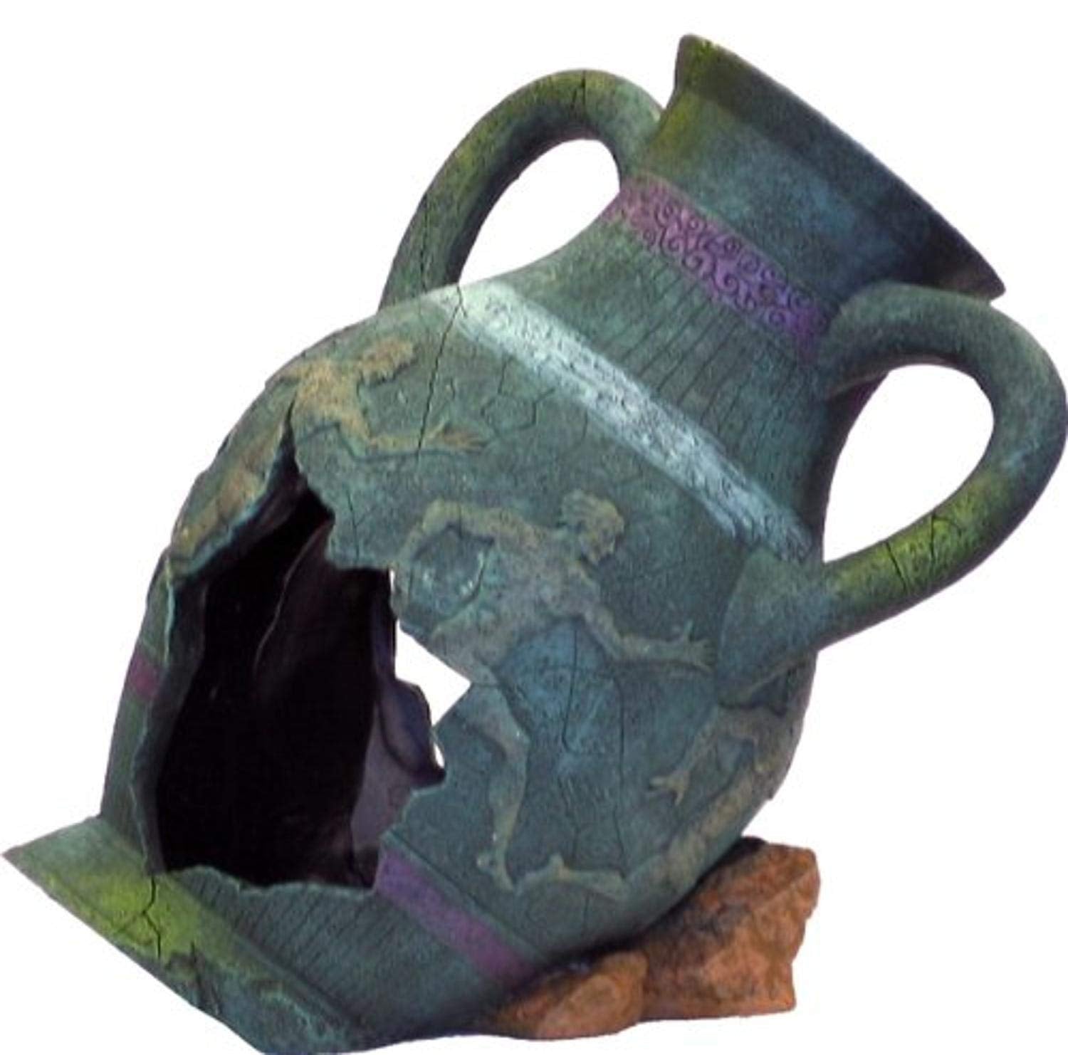 Blue Ribbon Ee-822 Exotic Environments Greek Vase Aquarium Ornament 8 By 6-1/2 By 7