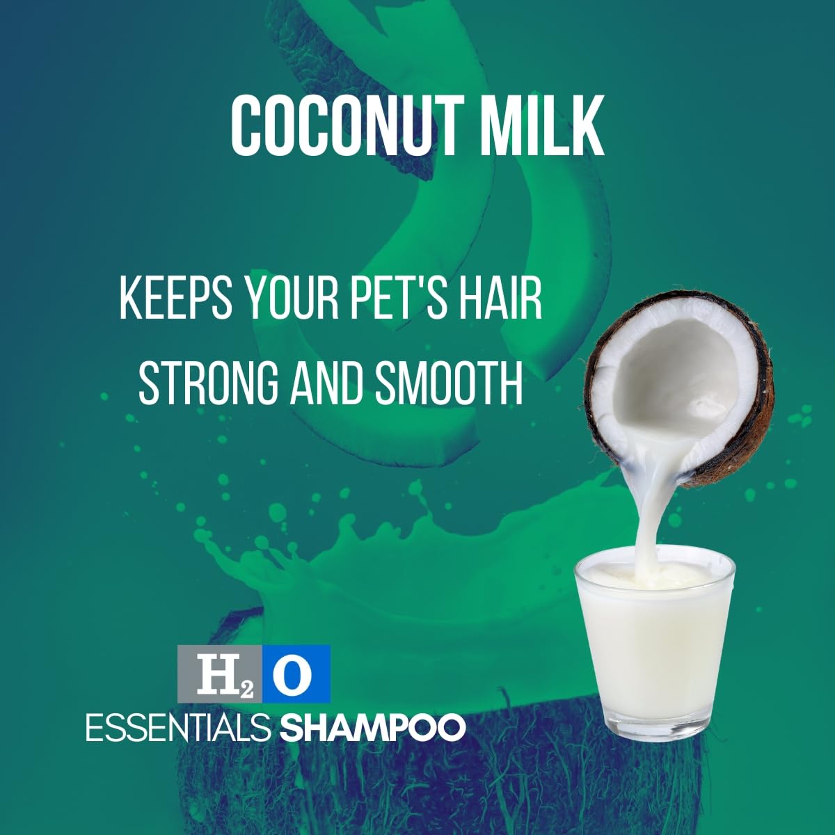 Pure Paws H2O Essentials Shampoo | Extreme Coconut Moisturizing Hydration For A Strong & Healthy Coat | 8Oz