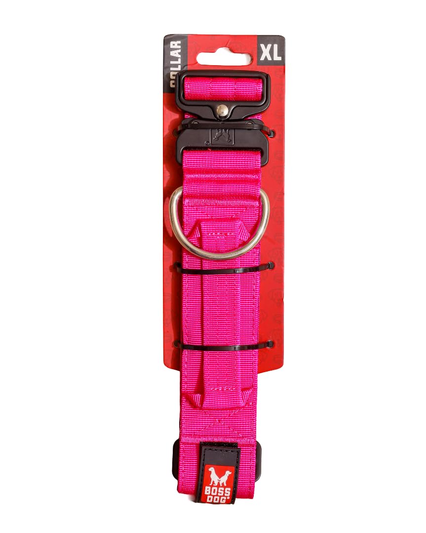 Boss Dog Tactical Collar, Hot Pink, X-Large