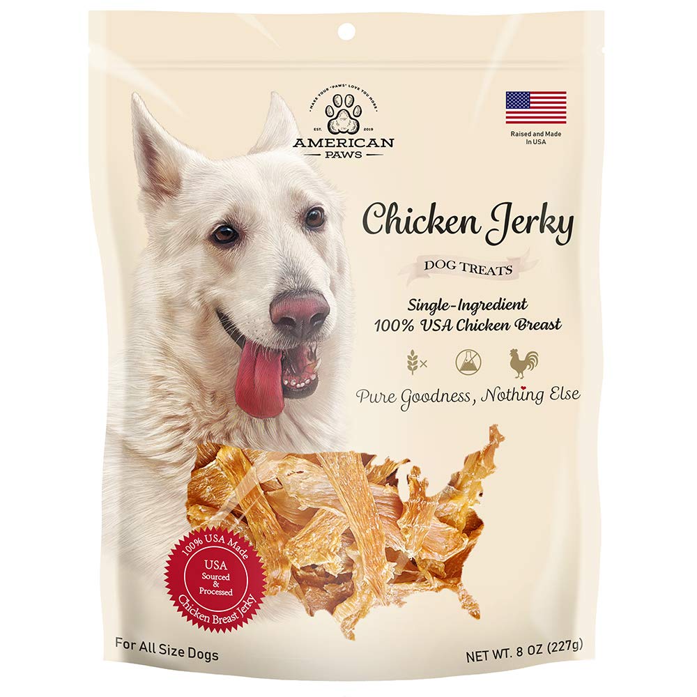 American Paws Chicken Jerky Dog Treats Made In Usa All Natural (8 Oz)