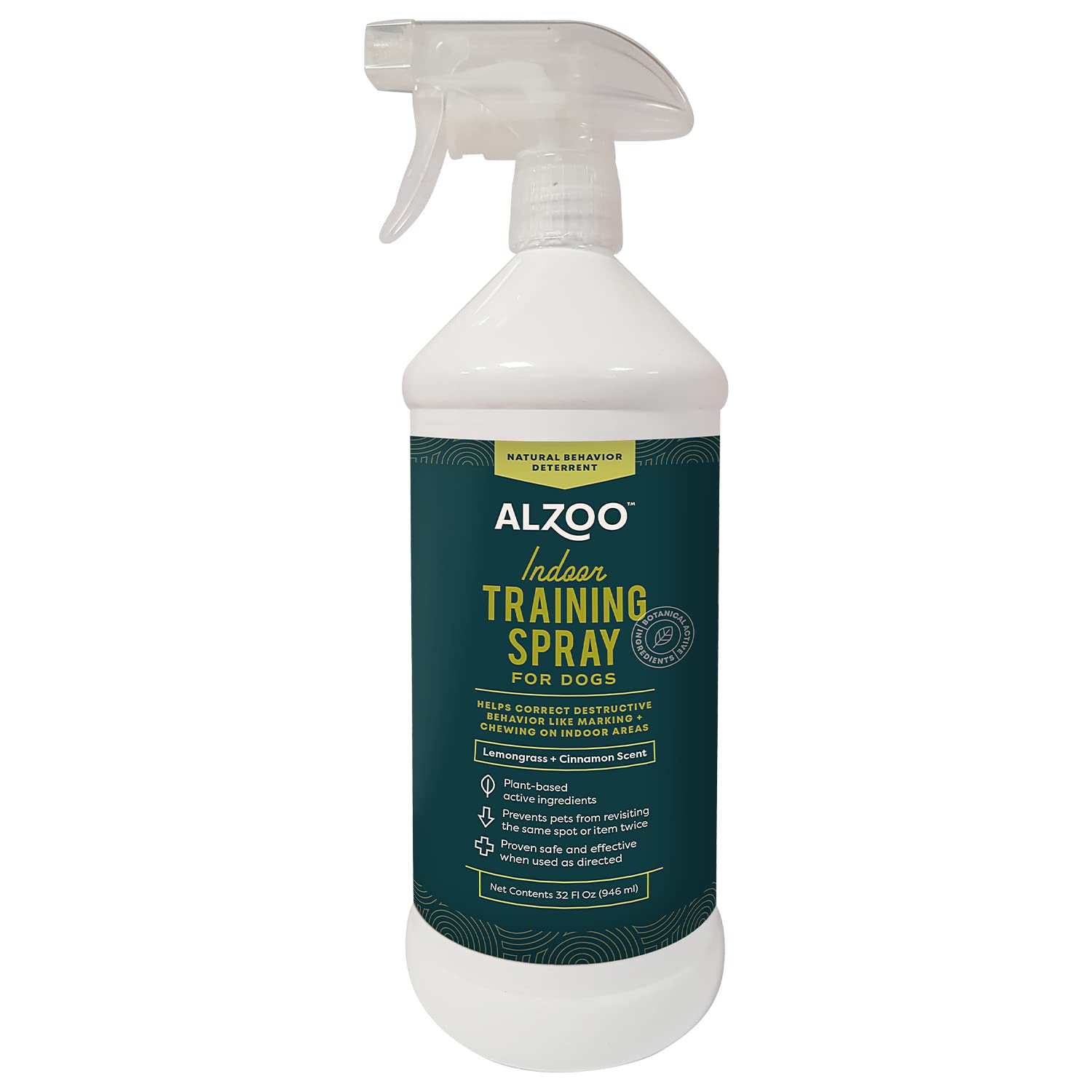 Alzoo Indoor Training Spray For Dogs, Helps Correct Destructive Behavior Like Marking & Chewing On Indoor Areas, 100% Plant-Base