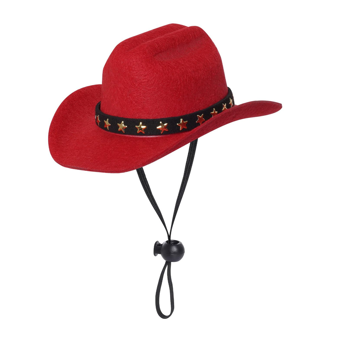 Choyaxo Pet Cowboy Costume Cosplay Cap Halloween Costumes For Dogs Cat Pet Party Decoration Mini Cowboy Hat (Red, Small)