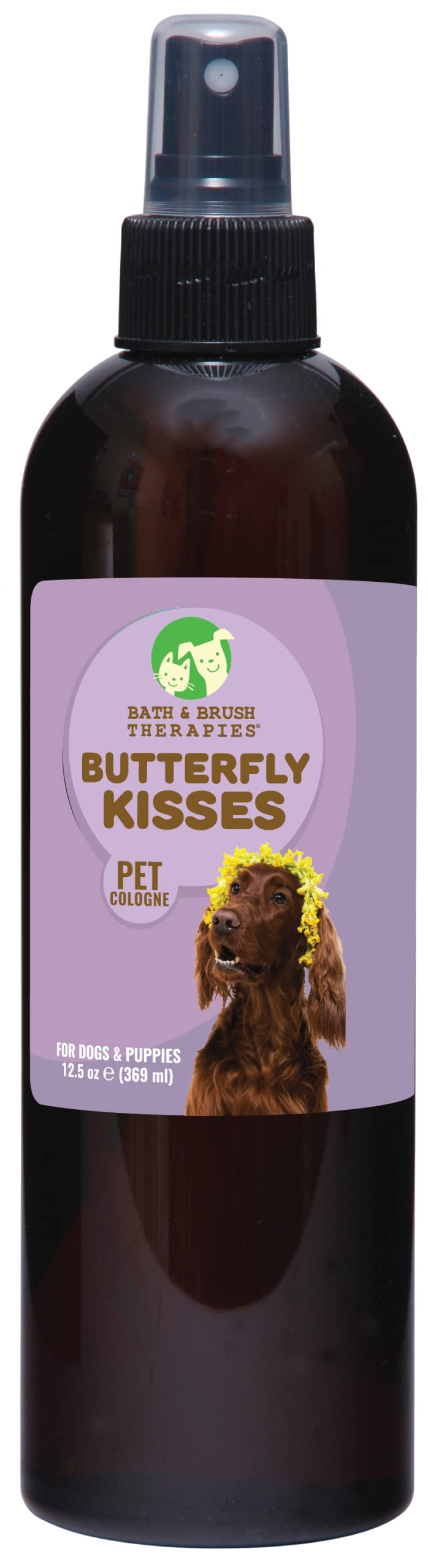 Showseason Bath & Brush Therapies Butterfly Kisses Pet Cologne 12.5 Oz For Dogs | Long-Lasting Odor Eliminator | Paraben-Free | 