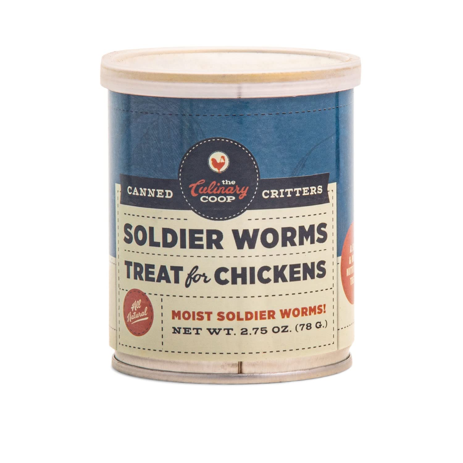 Flukers Culinary Coop Canned Soldier Worms Chicken Treat, All Natural and Packed with Protein, 2.75 oz