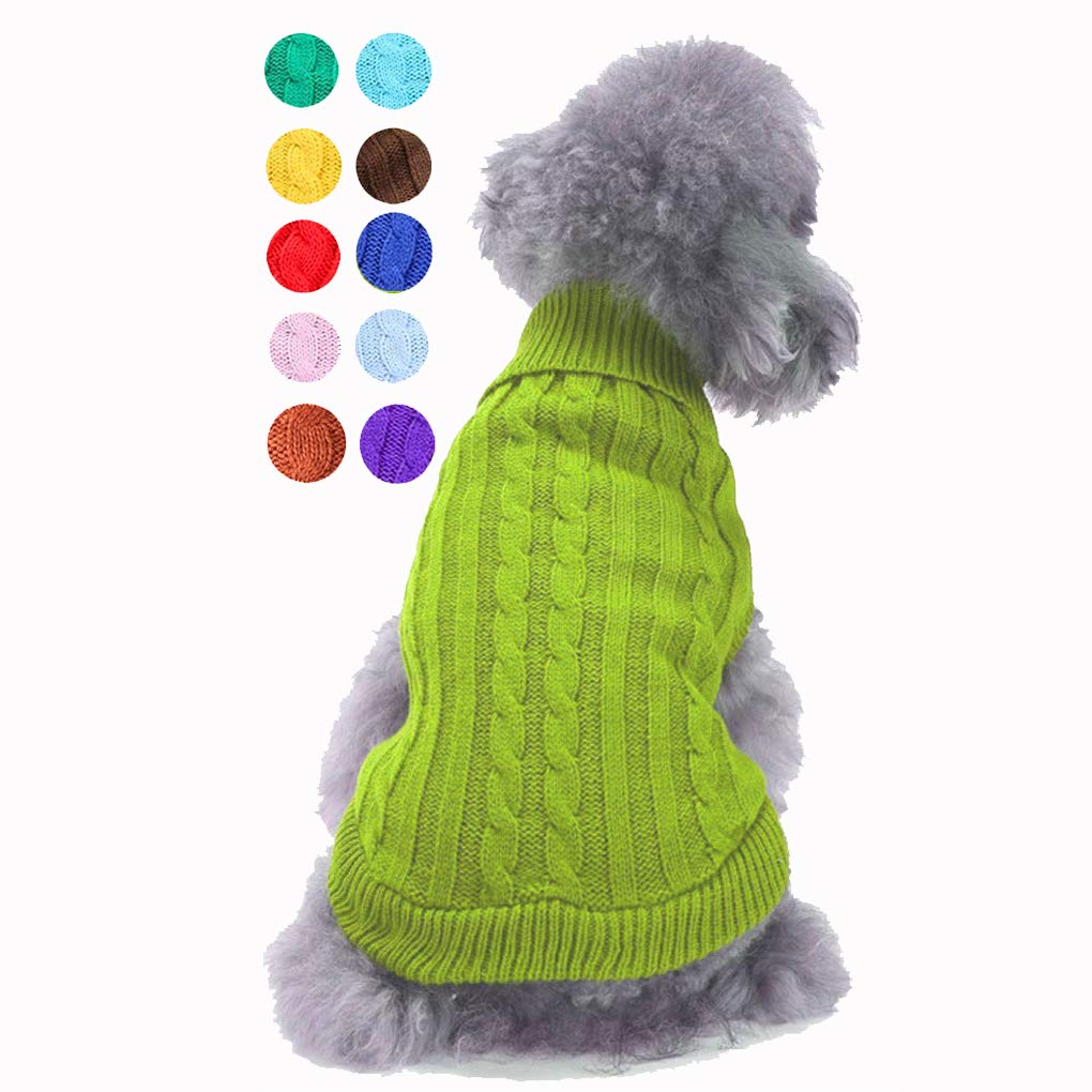 Dog Sweater, Dog Sweaters For Small Medium Dogs Girl Boy, Cute Knitted Classic Turtleneck Warm Dog Winter Clothes Costume Cat Sw