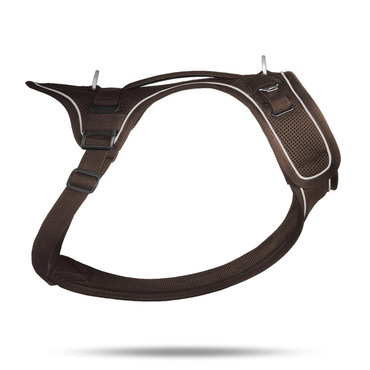 Curli Belka Harness Custom-Fit Big Dog Harness Dog Harness Adjustable Choke-Free Reflective Vest for Large Dogs Brown XL