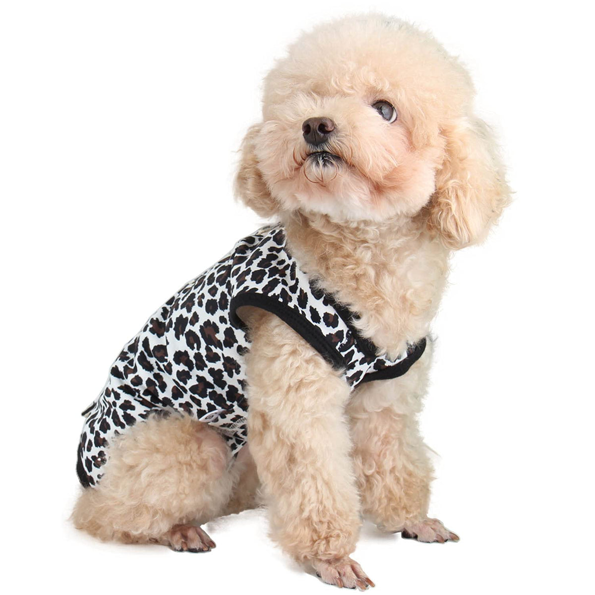 Etdane Dog Recovery Suit For Female Male Dog Onesie For Surgery Dog Surgical Suit After Spayed Dog Neuter Body Suits Fit Small Medium Dog With Pee Hole Leopard Print/X-Small