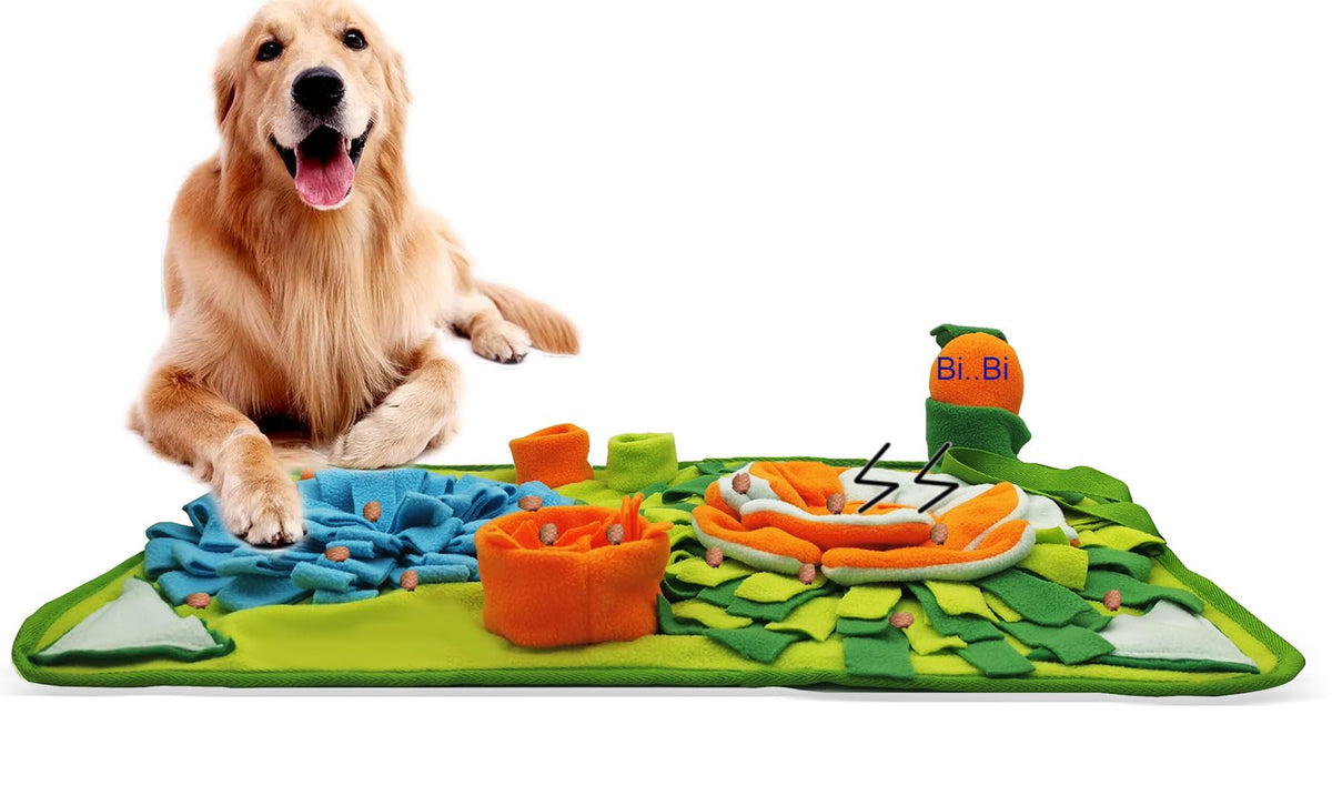 Dogs Snuffle Mat Pet Feeding Mats Puppy Sniffing Pad,Cat Doggies Interactive Puzzle Toys For Multiple Breeds Encourages Natural 