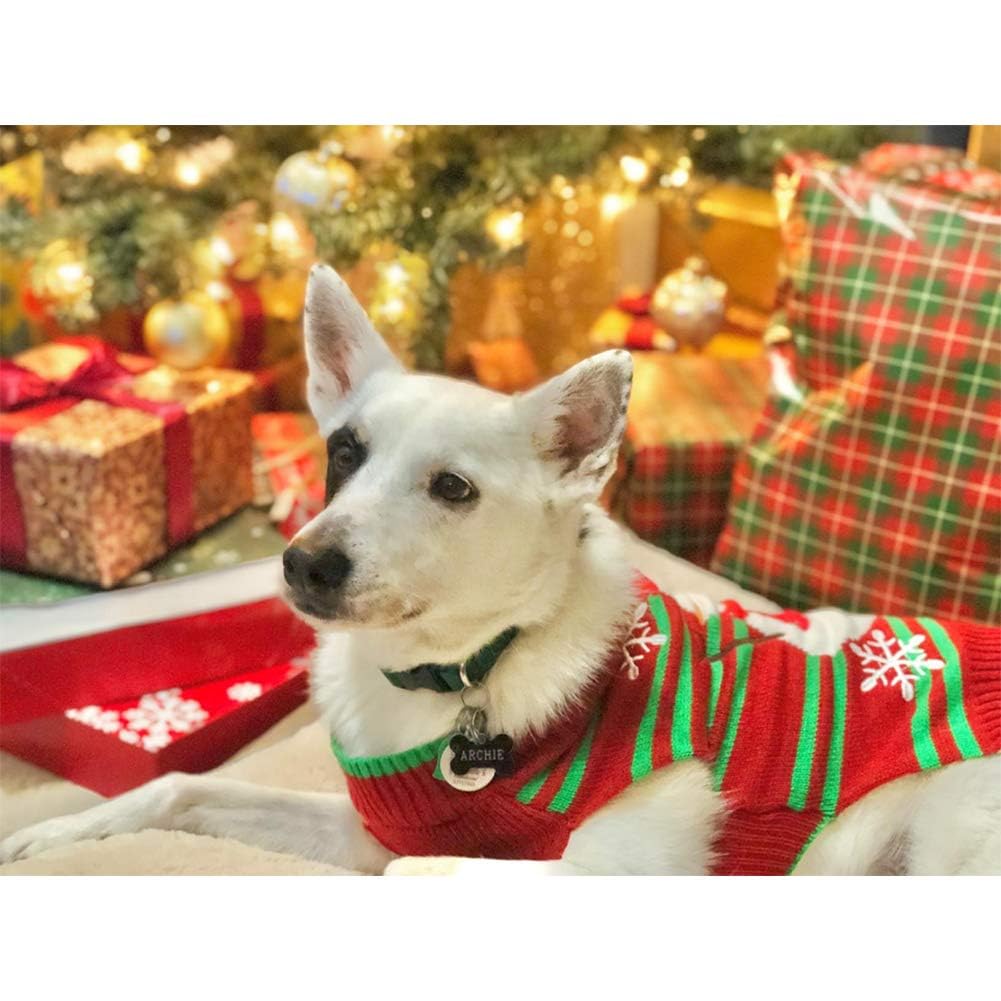 Nacoco Dog Snow Sweaters Thick Snowman Sweaters Xmas Dog Holiday Sweaters New Year Christmas Sweater Pet Clothes For Small Dog And Cat(Thick Snowman,L)