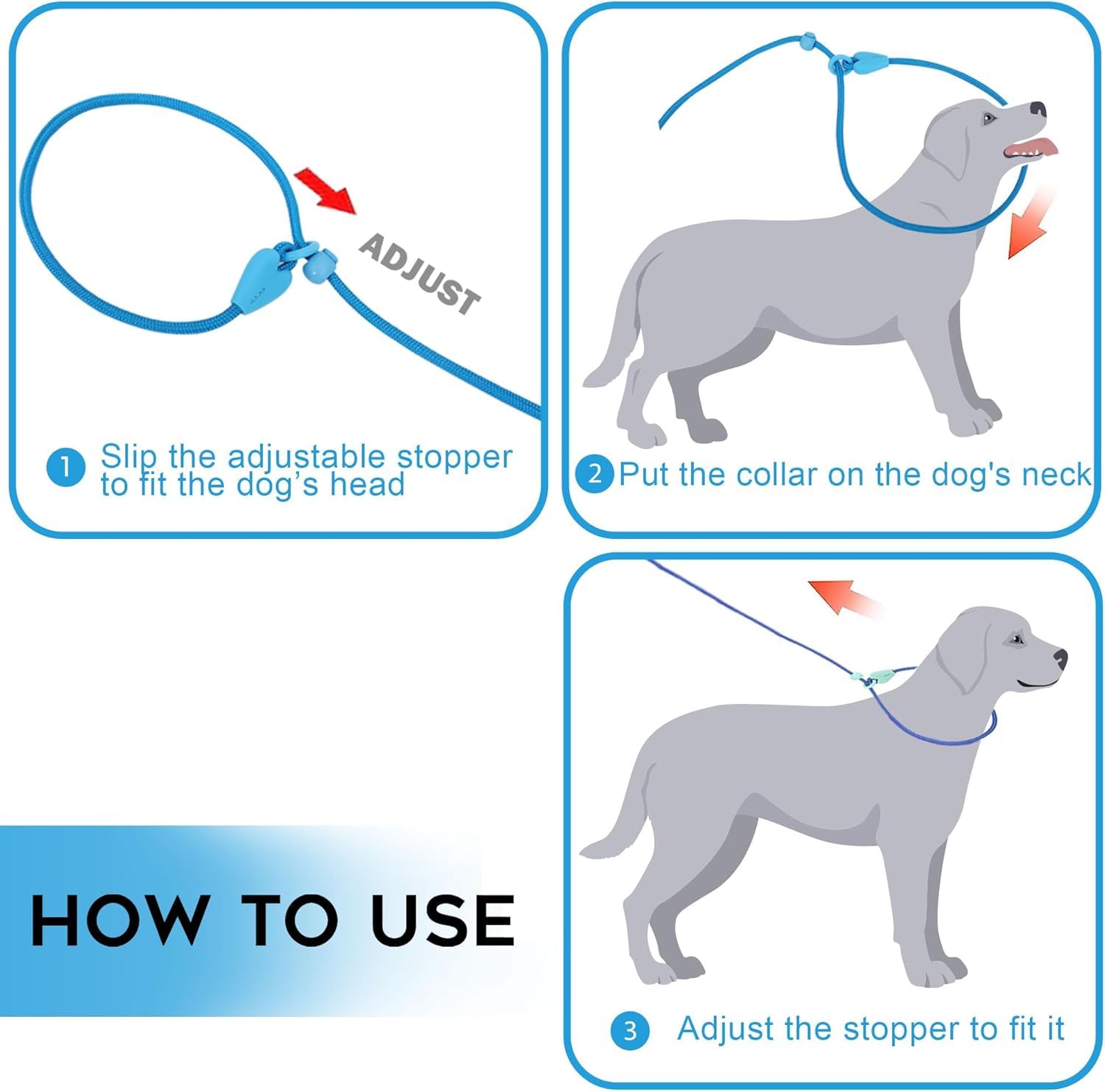 Slip Lead No Pull Dog Leash Slip Leads For Dogs Puppy Leash 5Ft Slip Leash For Dogs Dog Lead With 6 Colors Strong Nylon Dog Trai