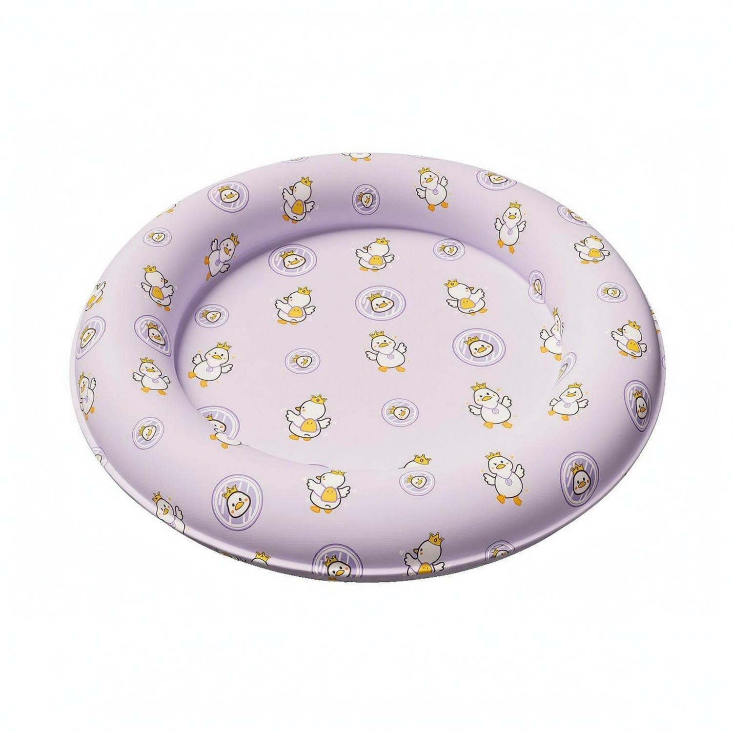 STYLEHEAVEN Raised Rim Donut Pet Bed Recessed Center Padded Rim Pet Bed Padded Cooling, M, Duck Pet Supplies | Small Animal Supp