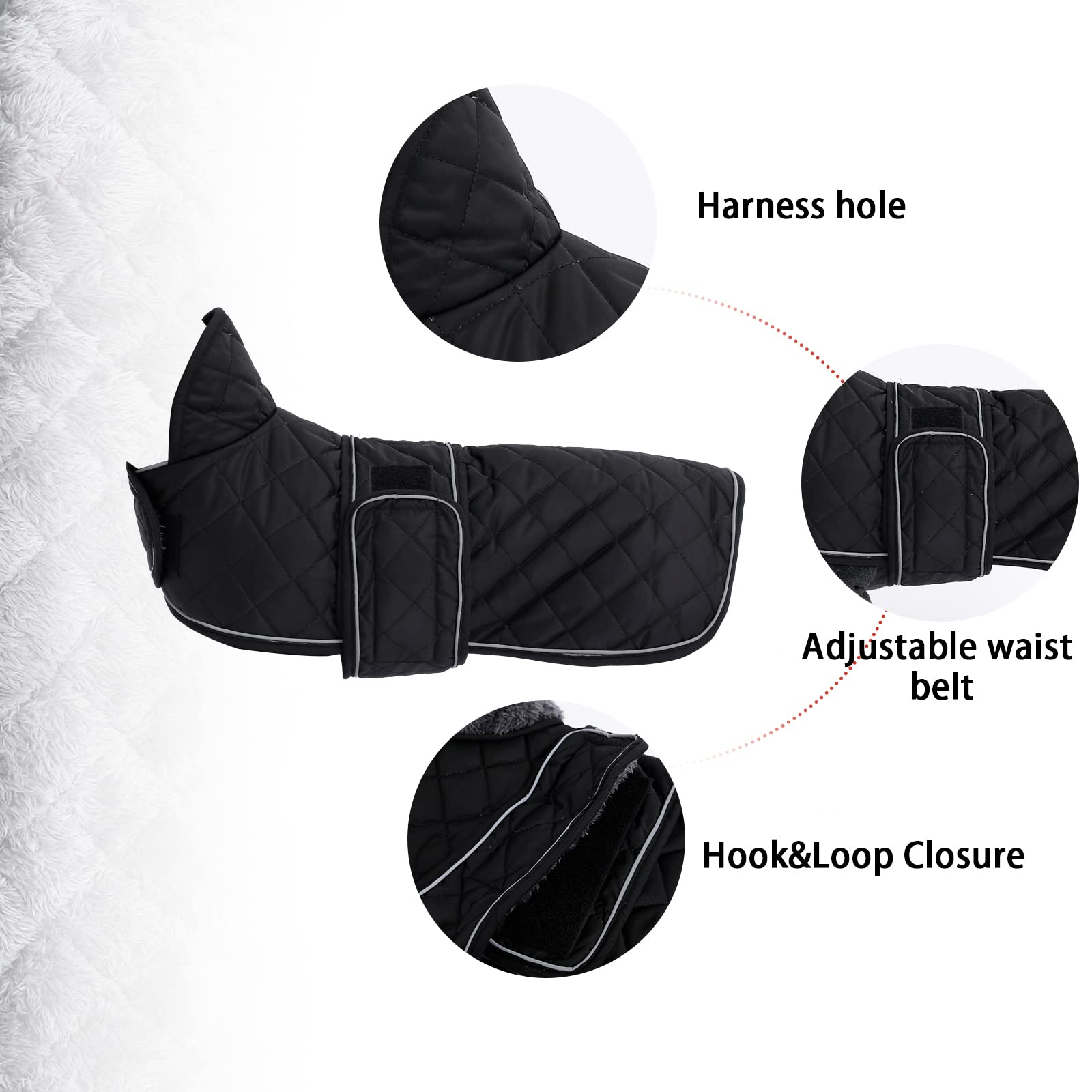 Warm Thermal Quilted Dachshund Coat, Dog Winter Coat With Warm Fleece Lining, Outdoor Dog Apparel With Adjustable Bands For Medi
