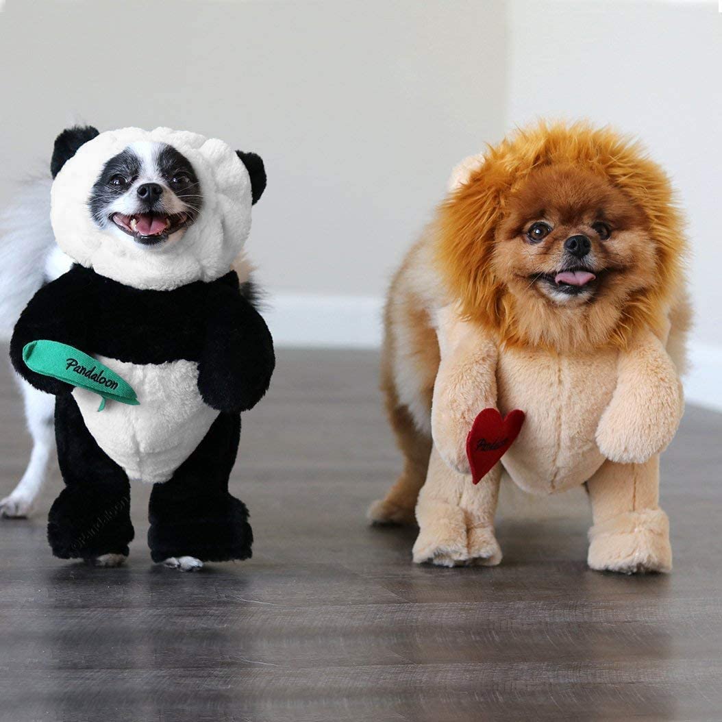 Pandaloon Dog Halloween Costume - Funny Panda Outfit for Small/Medium Dogs & Cats, Size 3 (17-19 in Height, Girth <22 in)