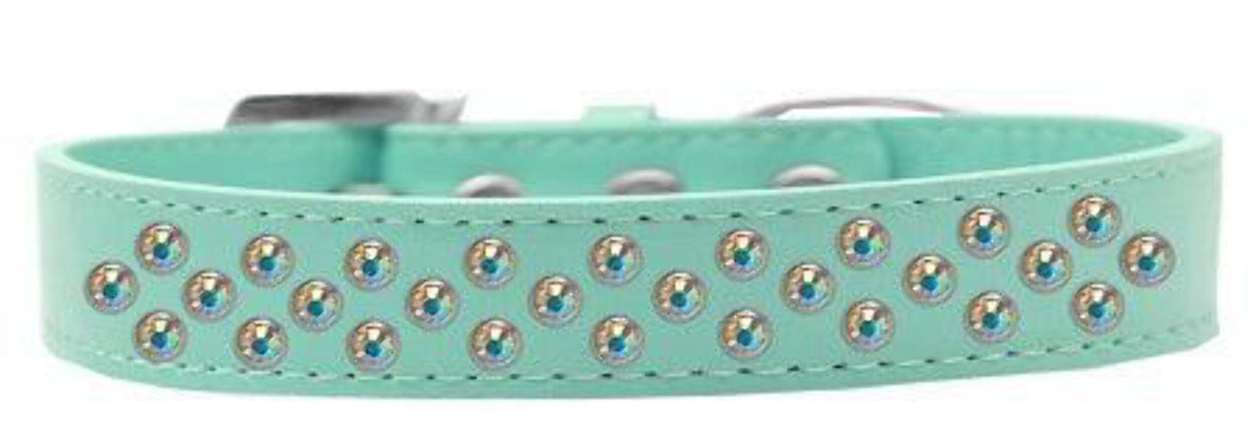 Mirage Pet Products Sprinkles Dog Collar with AB Crystals, Size 18, Red