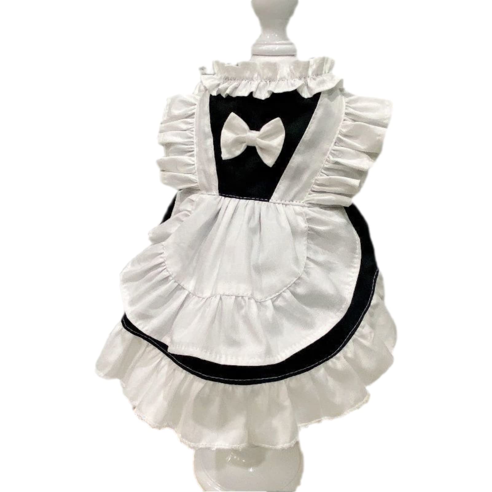 apott Pet Maid Outfit Cat Princess Dresses Adorable Costume for Cats Dogs Birthday Party, Black White M