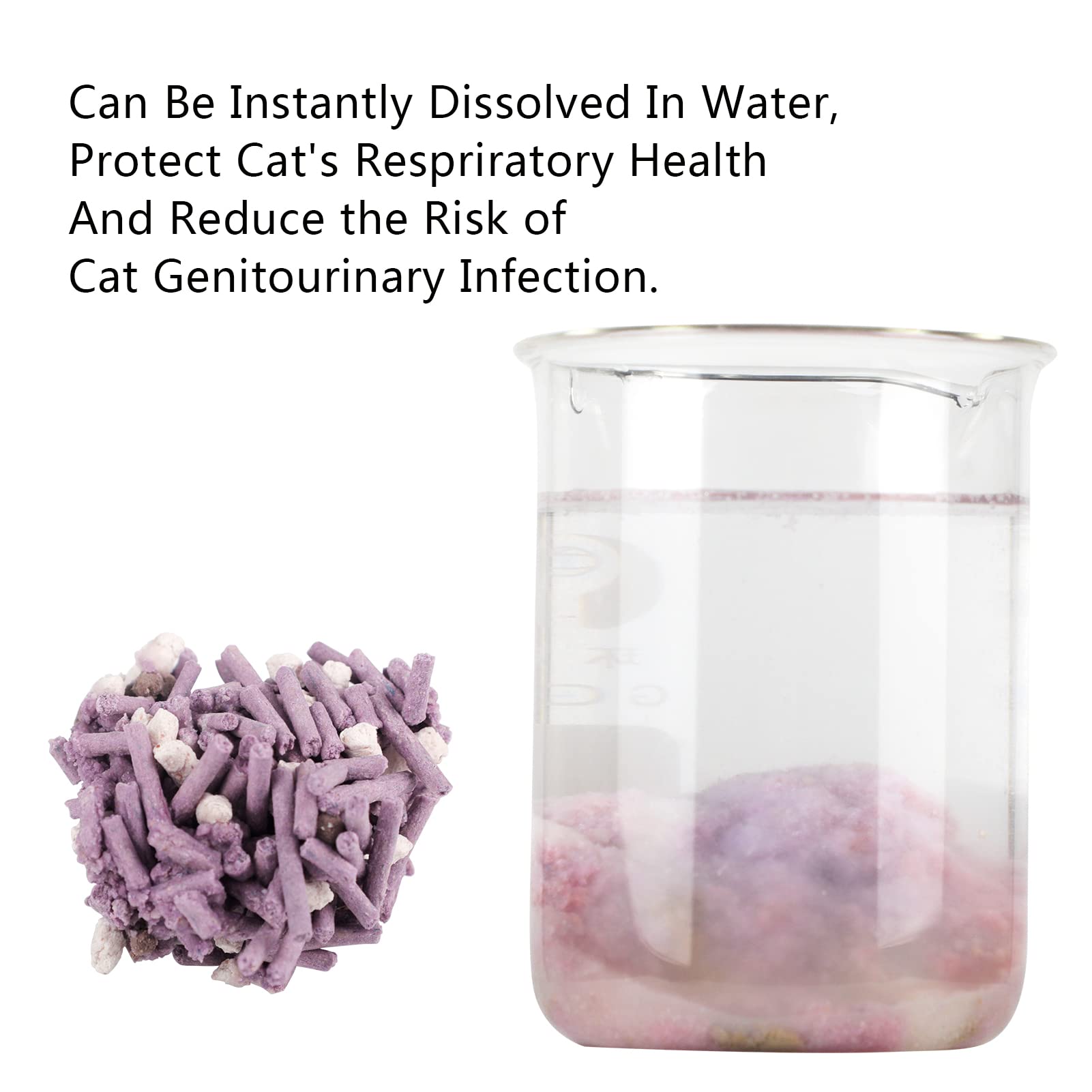 Tofu Cat Litter, Dust-Free Kitty Litter, Ultra Absorbent Clumping Cat Pellet Litter, Fast Drying, Lavender Cat Tofu Litter Odor