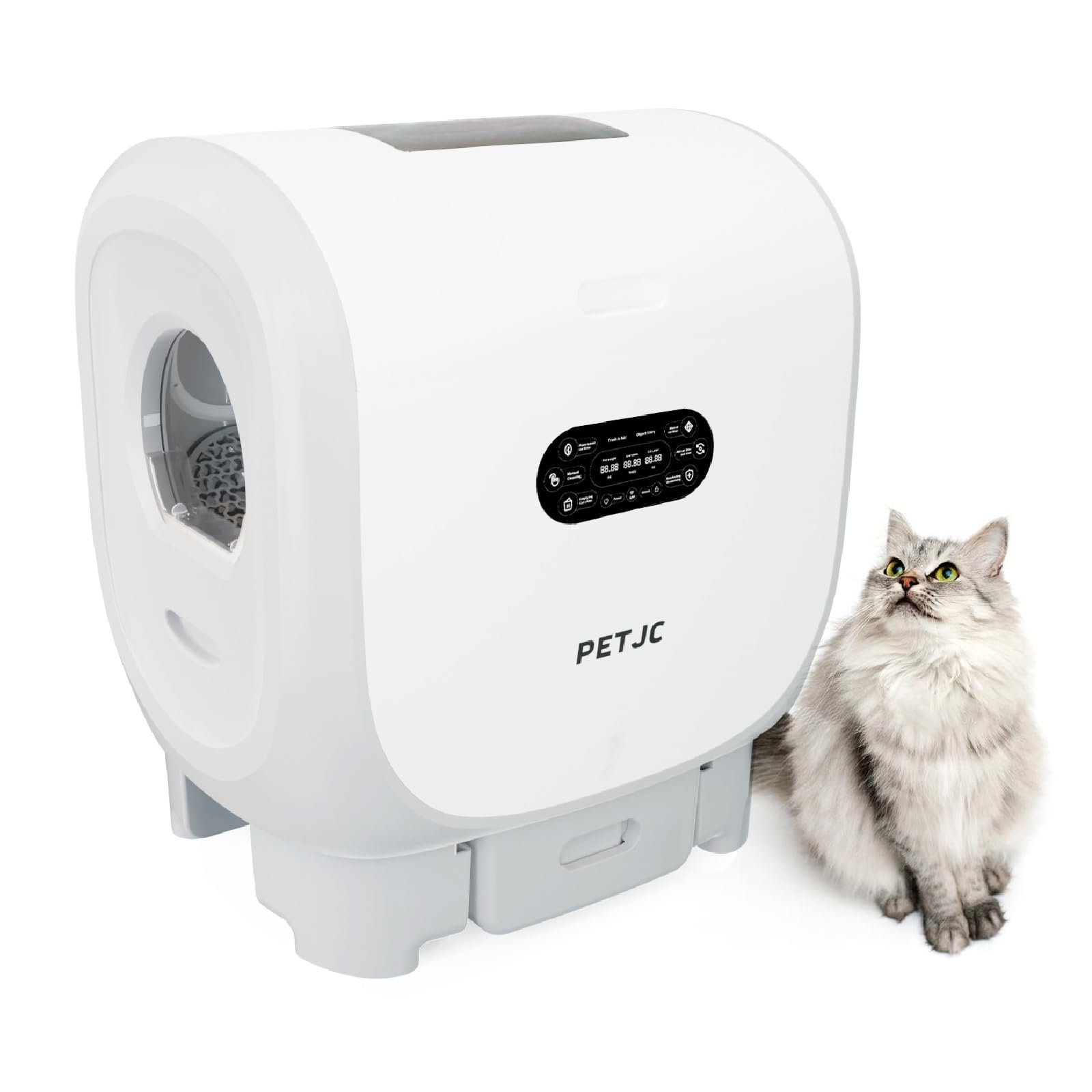 Pvevtv 101L Automatic Cat Litter Box Self Cleaning Large Dual Exit Robot Litter Box With Automatic Cleaning For Large Cats, Odor
