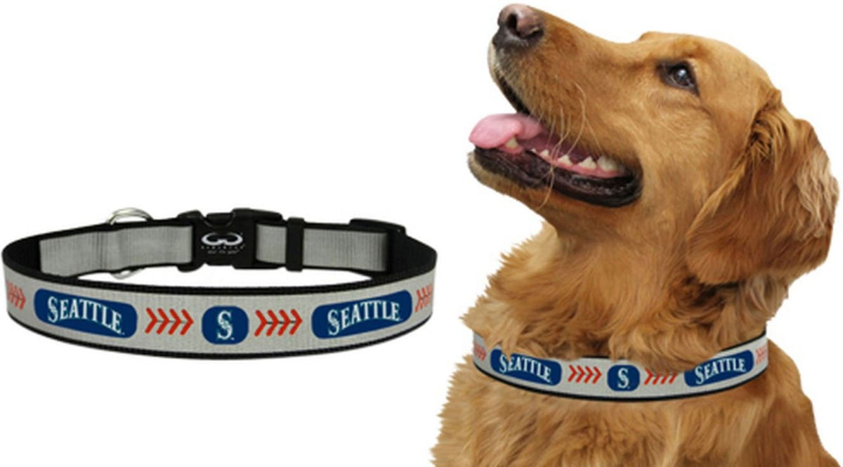 MLB Seattle Mariners Baseball Pet Collar, Toy, Reflective