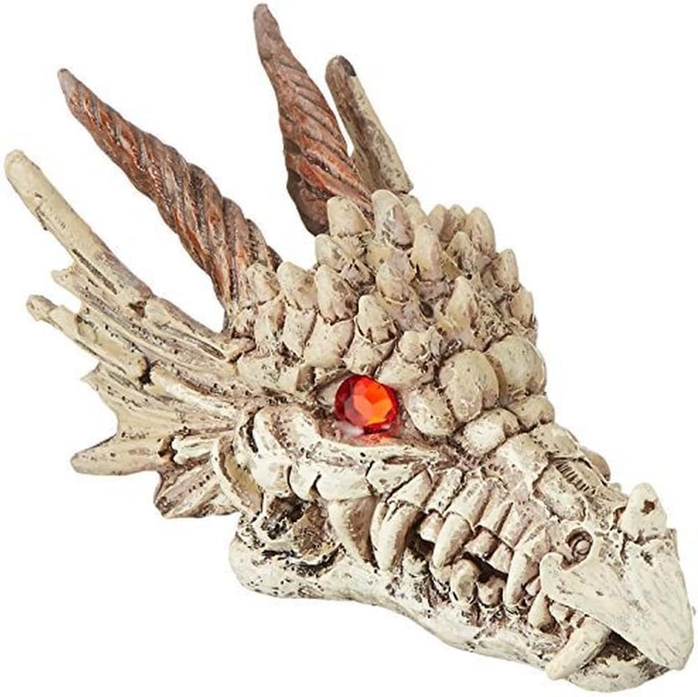 Penn-Plax Deco-Replicas Dragon Skull Gazer Aquarium Decoration – Safe For Freshwater And Saltwater Fish Tanks – Large (Rr1207)