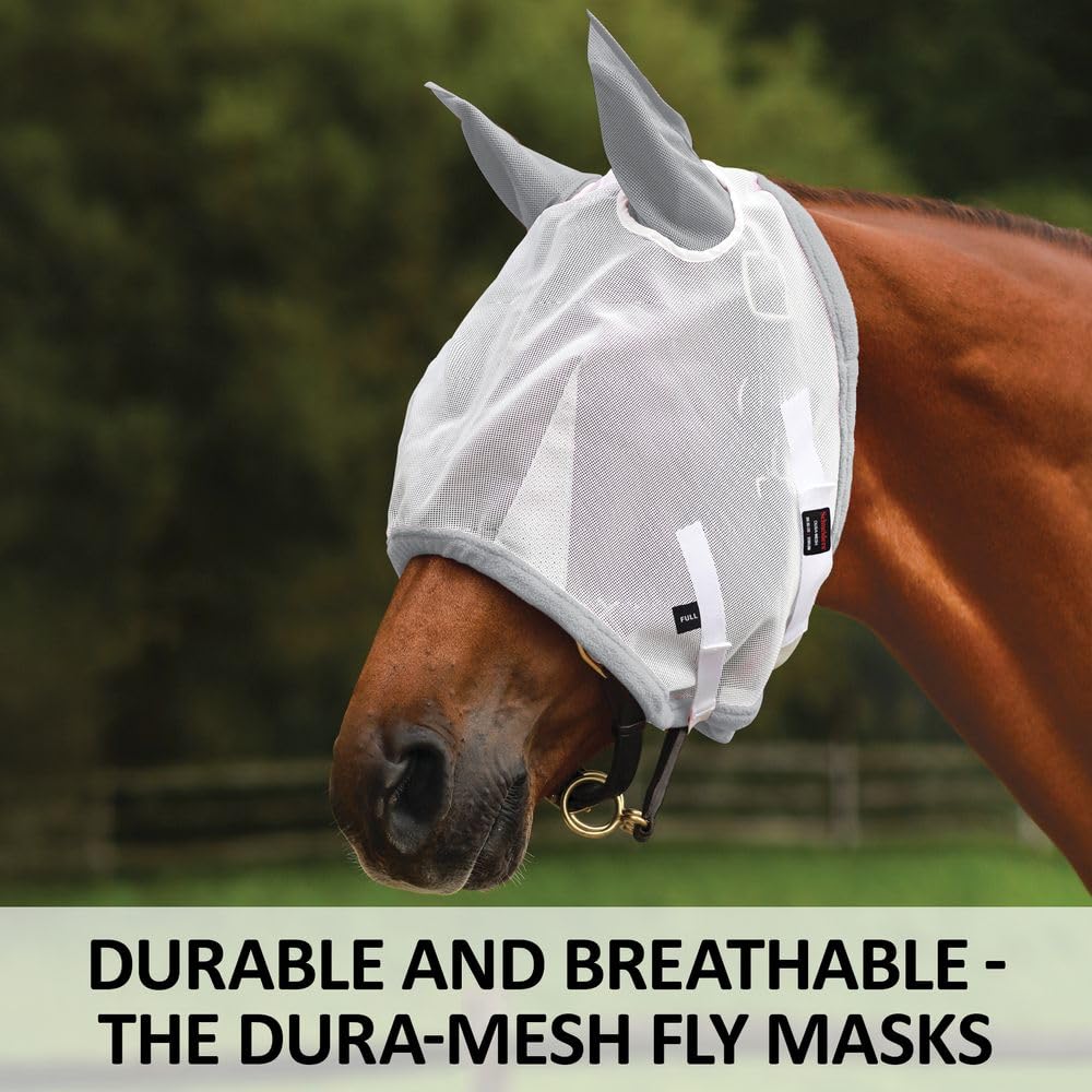 Schneiders Dura-Mesh Original Fly Horse Mask | Ultra-Durable 1000D Poly Vinyl | 70% UV Protection | Breathable & Comfortable Fit