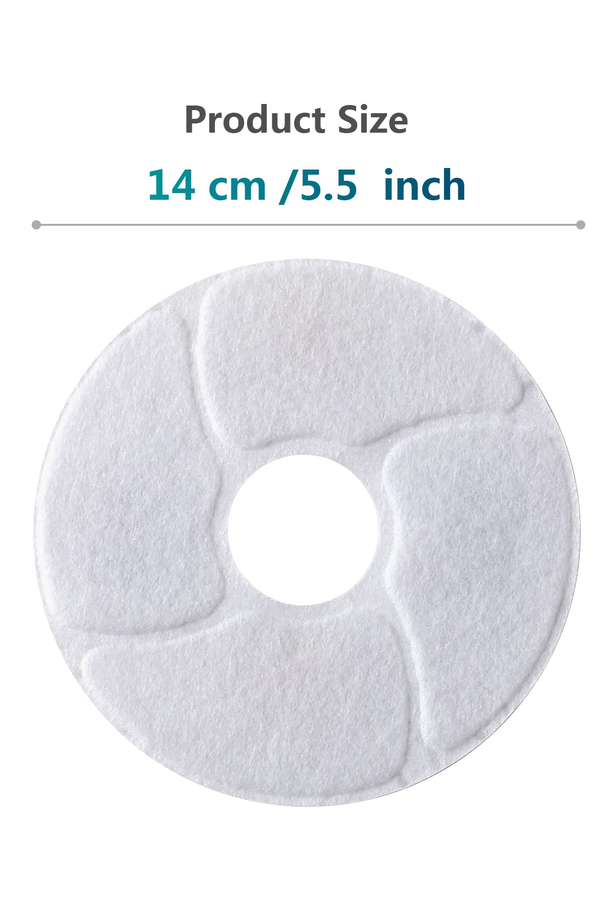 Pewingo Cat Water Fountain Replacement Filters, 6 Packs Pet Fountain Filters Triple Action With Resin And Activated Carbon Compatible For Cat Water Fountain 3L