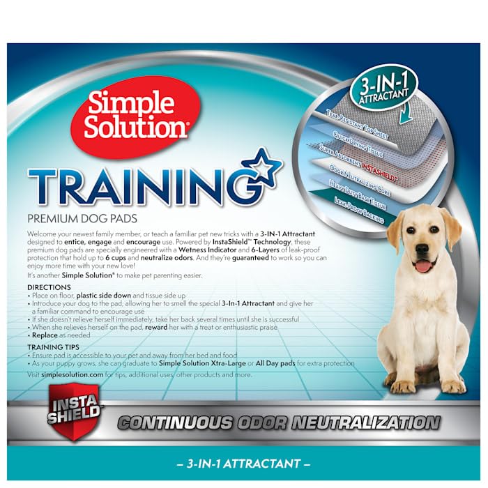 Simple Solution Dog Training Pads, Count Of 100, 100 Ct