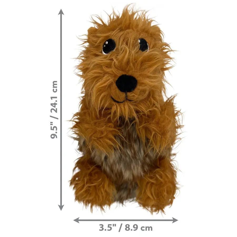 Kong Comfort Pups Low Stuffing Plush Fur And Crinkly Noise With Squeaker (Small, Terry)