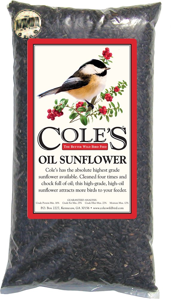 Coles OS08 Black Oil Sunflower Bird Seed, 8 lb
