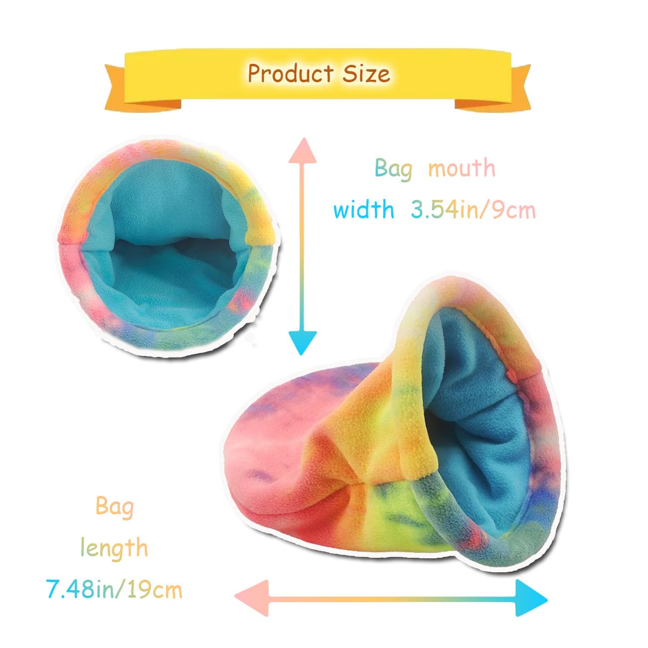 Zbjbinch Soft Fleece Rabbit Snuggle Sack, Guinea Pig Hideout, Small Animal House Ferret Cozy Cave Hamster Sleeping Bag For Small