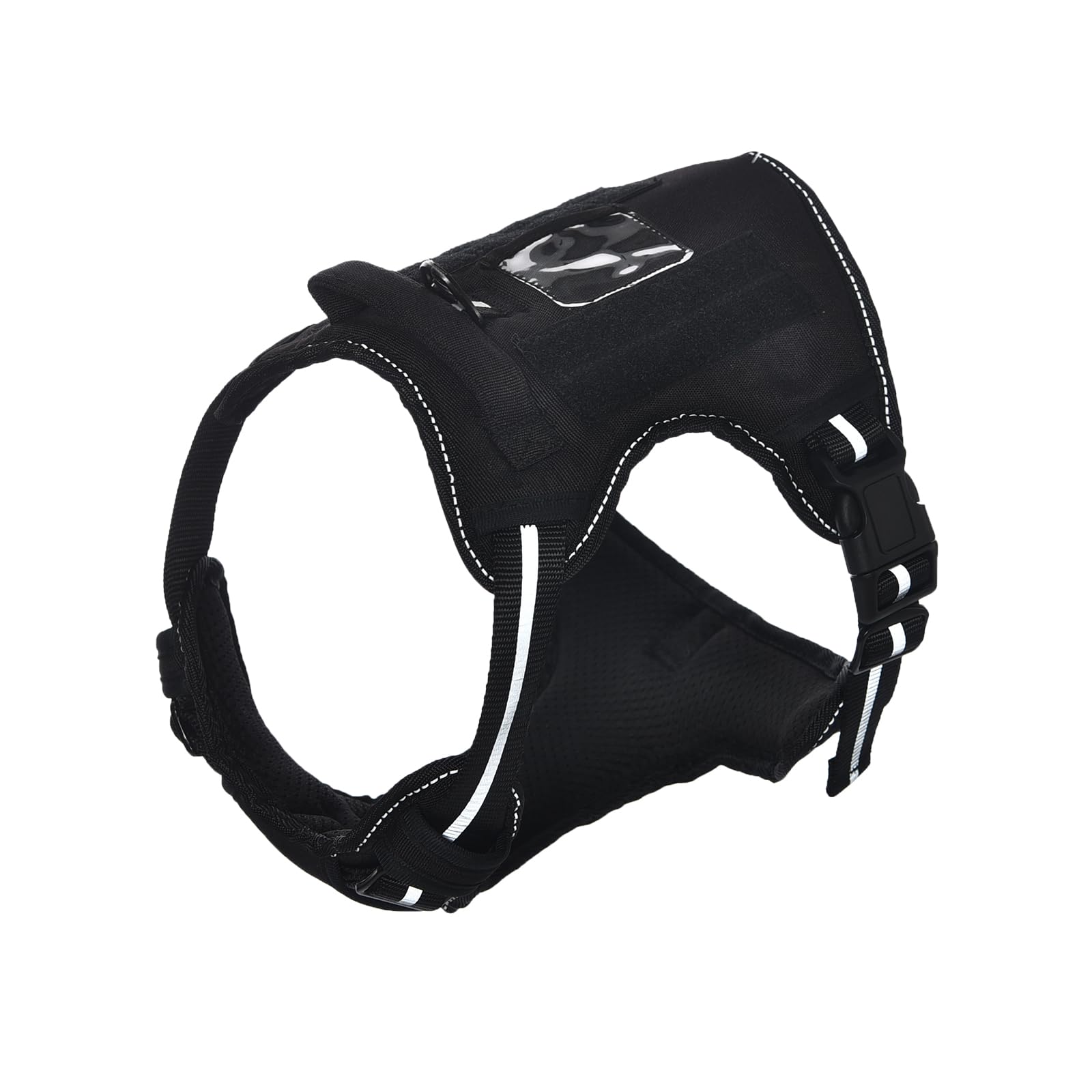 Amazon Basics No Pull Dog Harness, Adjustable Front Clip, Tactical Vest, Large, Black