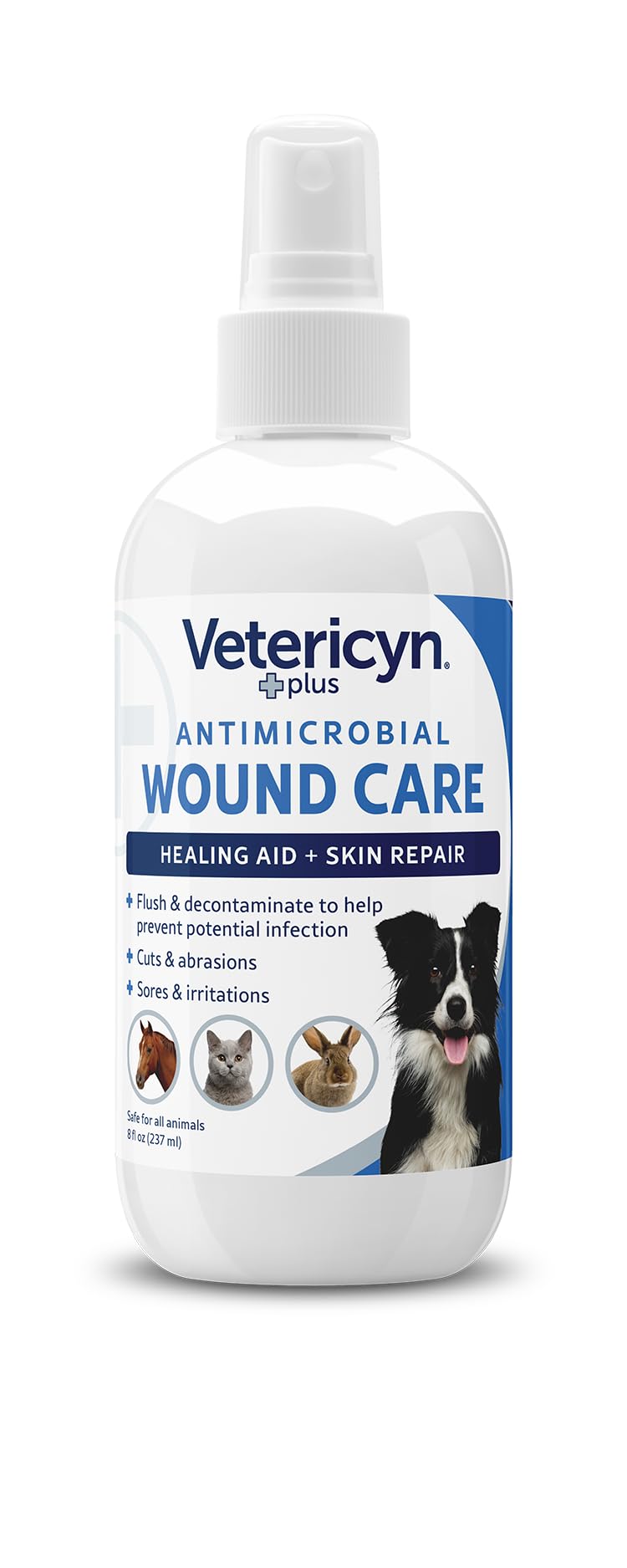 Vetericyn Plus Dog Wound Care Spray | Healing Aid and Skin Repair, Clean Wounds, Relieve Itchy Skin, and Prevent Infection, Safe