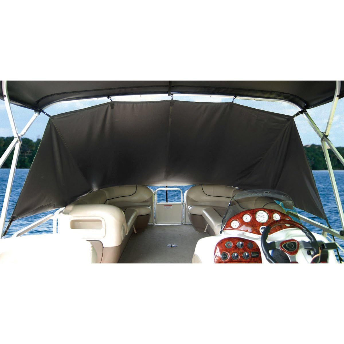 TaylorMade Pontoon Playpen Shade - Black, 11' x 8', Durable Polyester, Model 12009OR