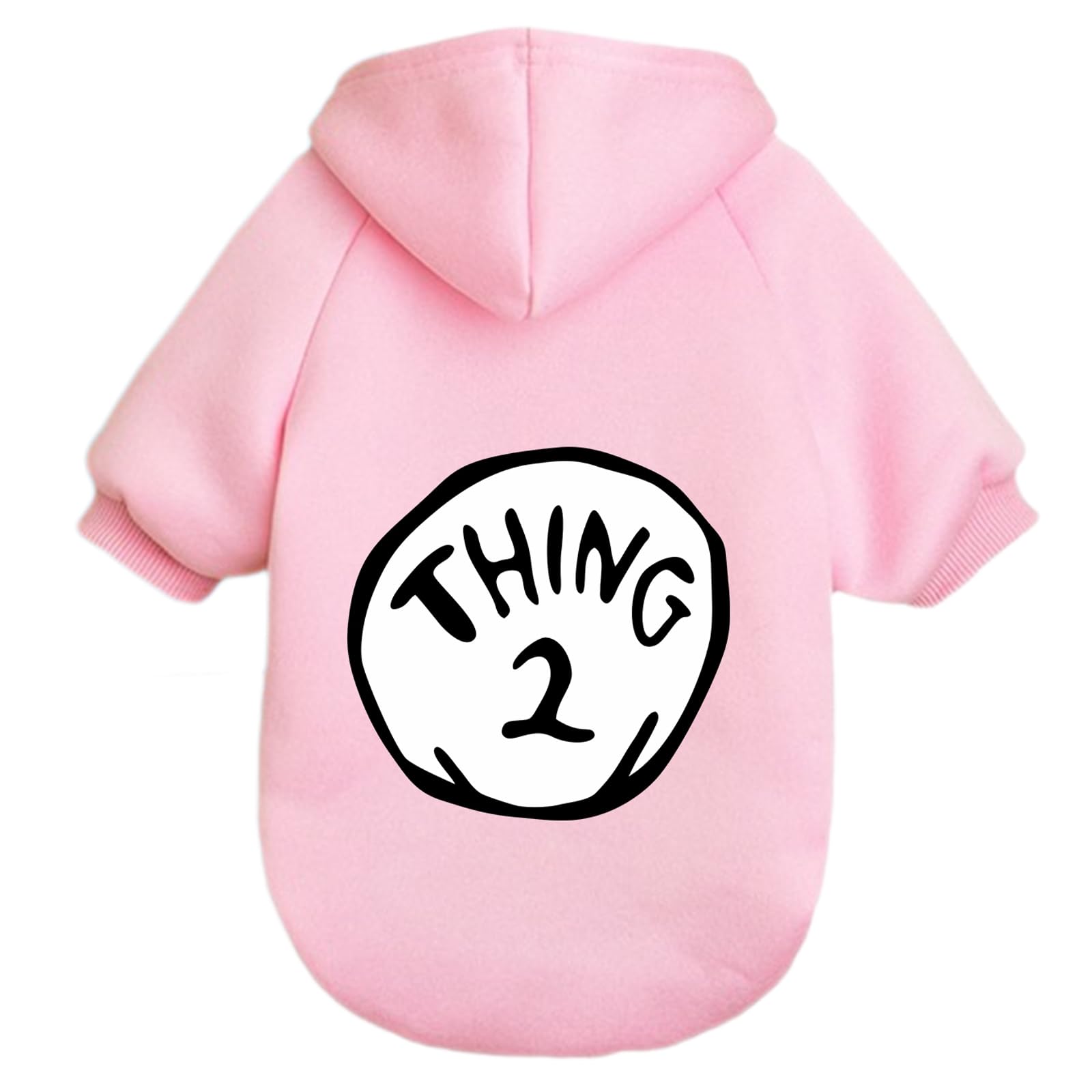 Cayxatiu Dog Hoodie Pet Clothes For Small Dogs Thing 2 Printed Hoodies Medium Puppy Hooded Sweatshirt Pullover Outfit(Pink,Xl)